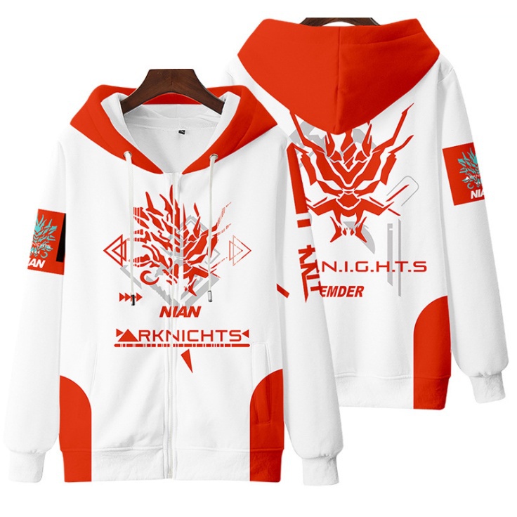 Arknights Áo Khoác Hoodie Có Khóa Kéo In Hình 3d Hóa Trang Nhân Vật Anime Cho Nam / Nữ