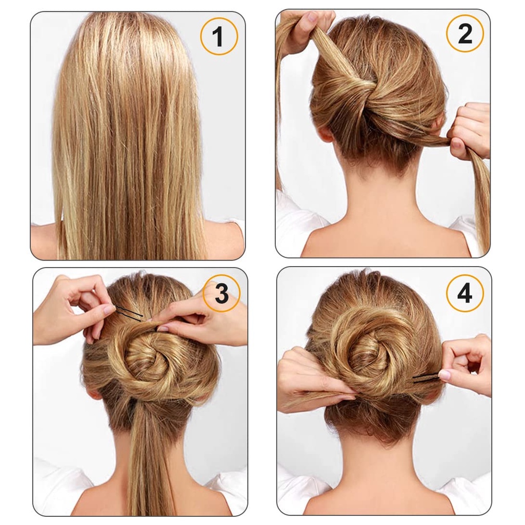 Haimeikang Set 50 Kẹp Tóc Một Hàng Hình Chữ u Cá Tính