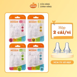 Núm ty cổ HẸP Wesser S/M/L/+ (2 cái/hộp)