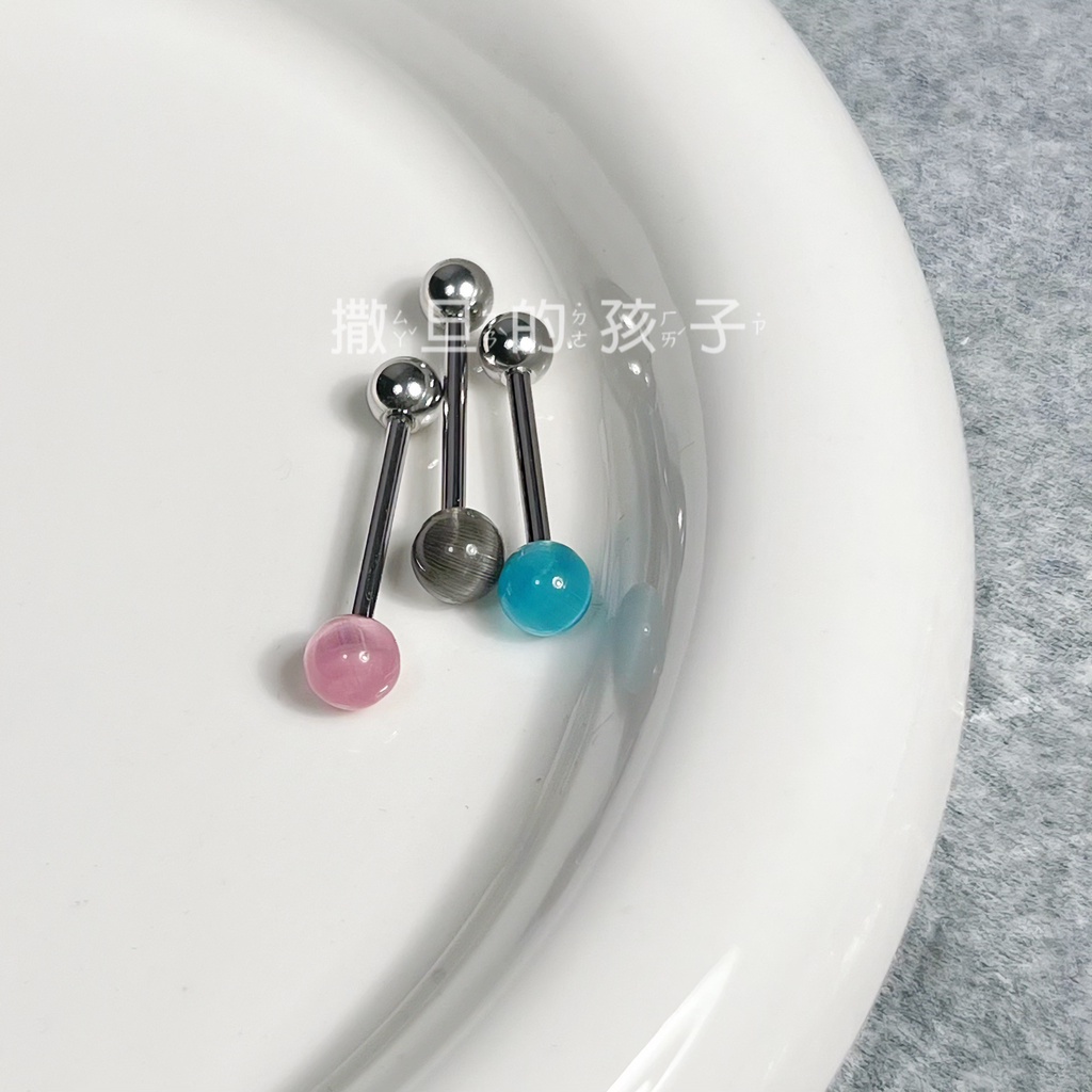 Nhẫn Bằng Thép Titan Trong Mờ Trang Trí Móng Tay / Mũi / Chai Rượu