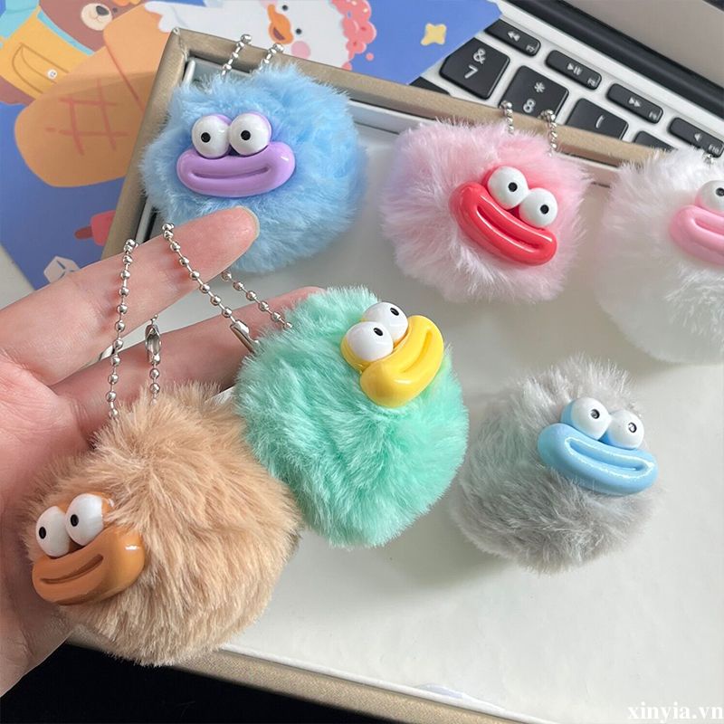 🌺🌺Móc Khóa Búp Bê Nhồi Bông Miệng Xúc Xích Vui Nhộn Sáng Tạo Trang Trí Ba Lô Đi Học