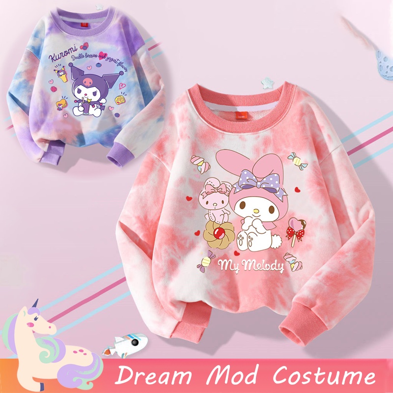 Hoạt Hình Áo Thun Tay Dài In Hình kuromi my melody sanrio Dễ Thương Cho Bé Gái