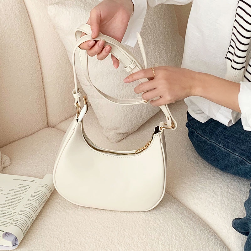 Túi Đeo Chéo Da pu Màu Trơn Dung Tích Lớn Thời Trang Cho Nữ