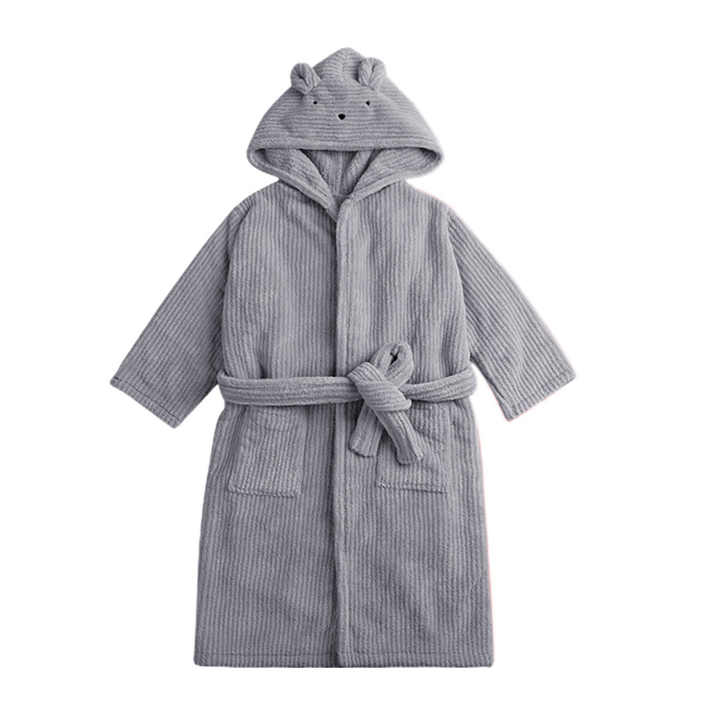 Áo Choàng Tắm Có Mũ Trùm Đầu Mềm Mại Và Thấm Hút Tốt Nhanh Khô Dành Cho Bé Trai Và Bé Gái Mặc Ngủ