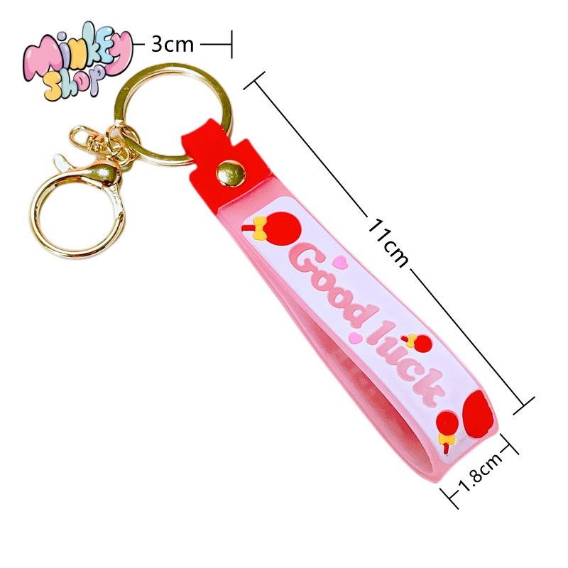 Móc khoá dây móc khoá GOOD LUCK dễ thương Quà tặng phụ kiện túi xách balo oto cặp xách đáng yêu -MINKEY