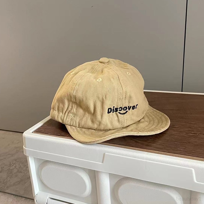 Mũ Lưỡi Trai Vải cotton Che Nắng Thêu Chữ Dễ Thương Cho Bé