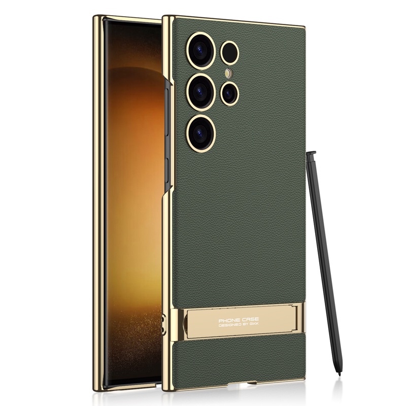 Ốp Điện Thoại Da PU Mạ Điện Chống Sốc Cho Samsung Galaxy S24 S23 Ultra