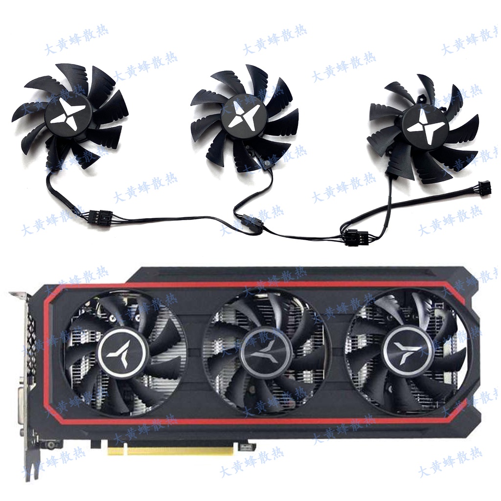 YESTON Yingtong GTX1060 1080 8GB GAEA Card đồ họa Làm mát ba quạt