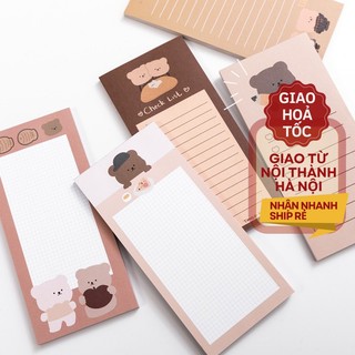 Bộ 50 Giấy Ghi Chú Họa Tiết Gấu Dễ Thương ST158