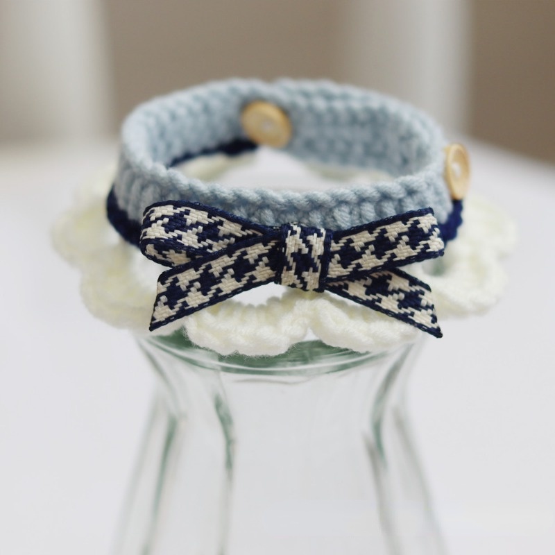 Vòng Cổ Len Đan Dễ Thương Cho Thú Cưng