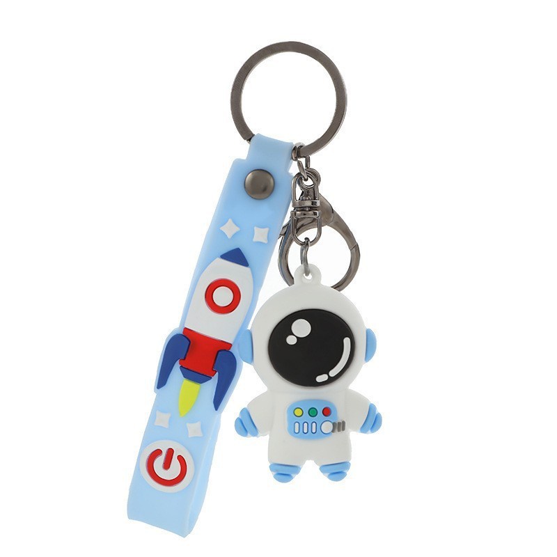 Búp Bê Phi Hành Gia Bằng Cao Su pvc Mềm Có Đèn Nhấp Nháy Dễ Thương Trang Trí Balo Đi Học