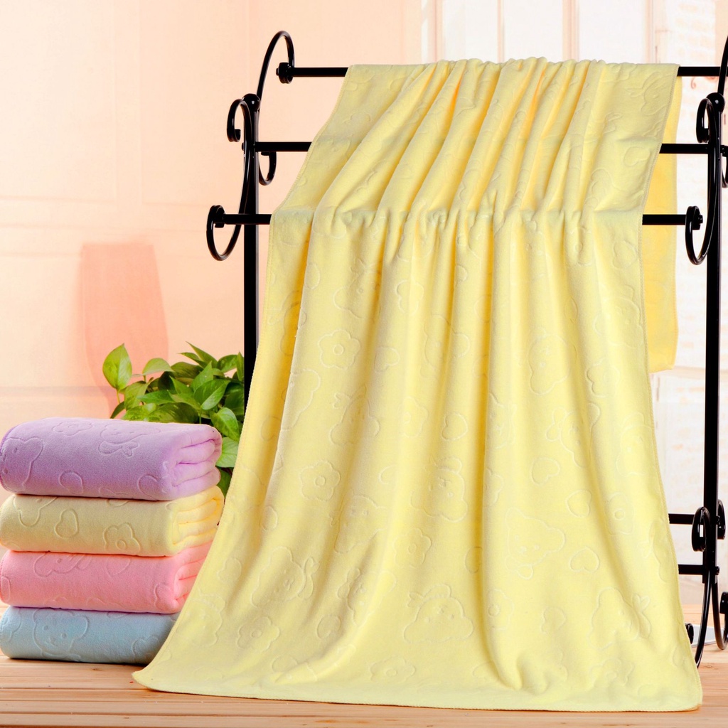 Khăn Tắm Sợi Nhỏ 70X140Cm Khăn Tắm Biển Khăn Tắm Màu Sắc Ngẫu Nhiên