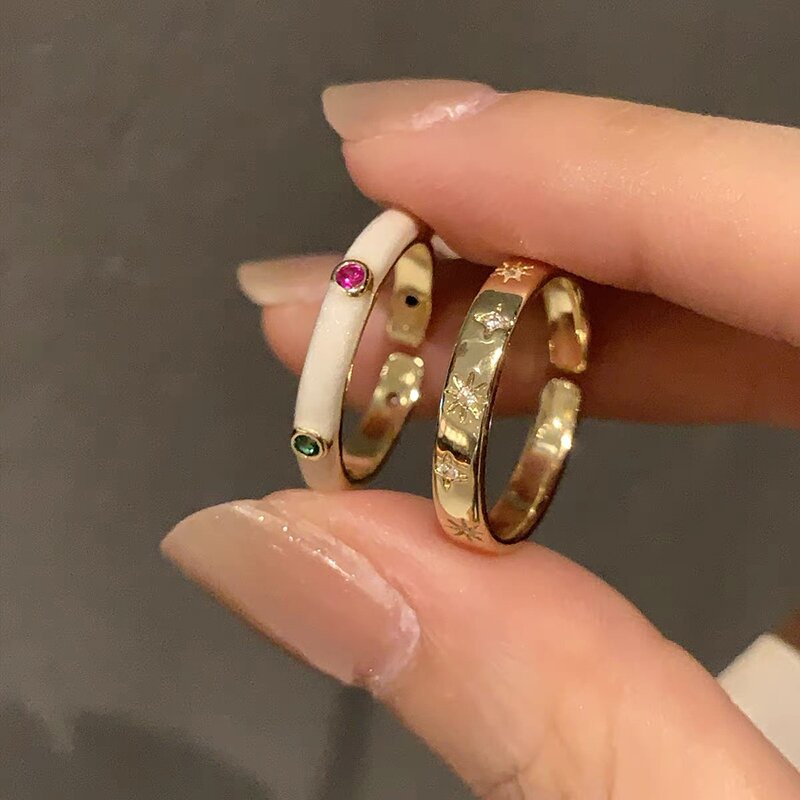 Nhẫn Hợp Kim Đính Đá Quý Sang Trọng Cho Nữ