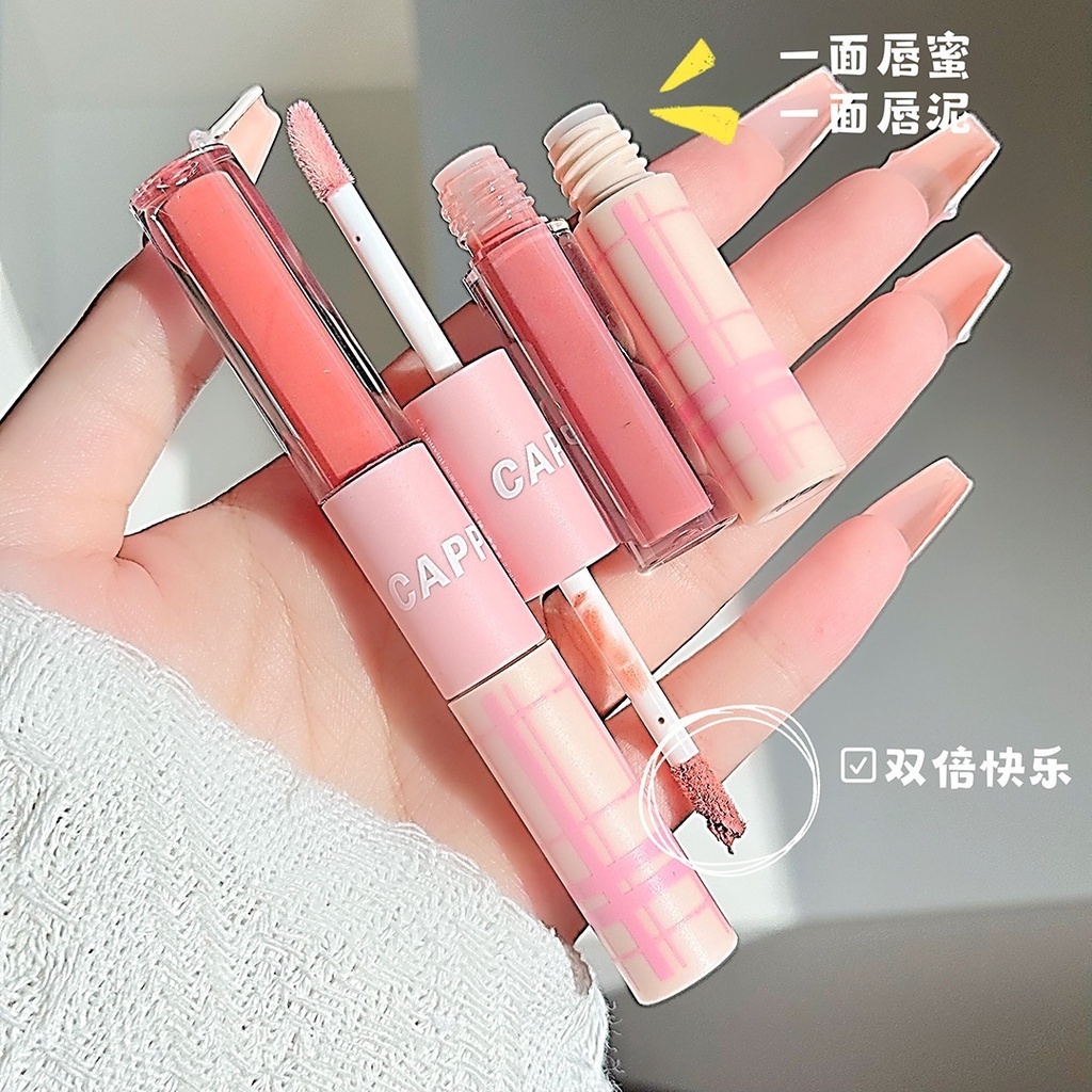 Son Môi Hai Đầu cappvini Dưỡng Ẩm Chống Thấm Nước Lâu Trôi
