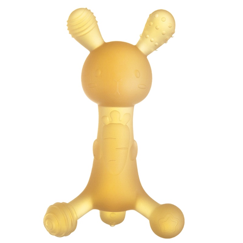 Bb Silicon Đồ Chơi Gặm Nướu Hình Thỏ Hoạt Hình Cấp Thực Phẩm Cho Bé Mới Mọc Răng