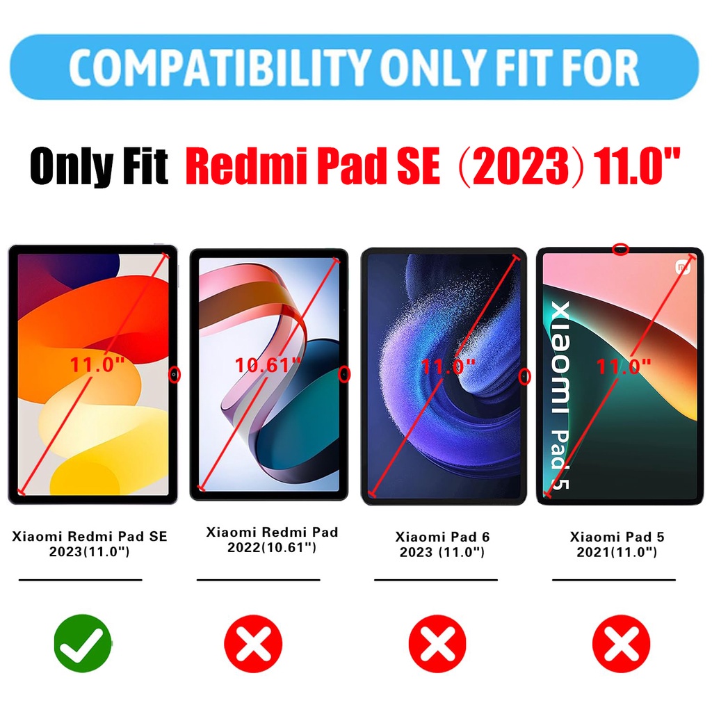Set 2 Kính Cường Lực hd Chống Trầy Cho xiaomi redmi pad se 11-inch 2023 redmi pad 10.61