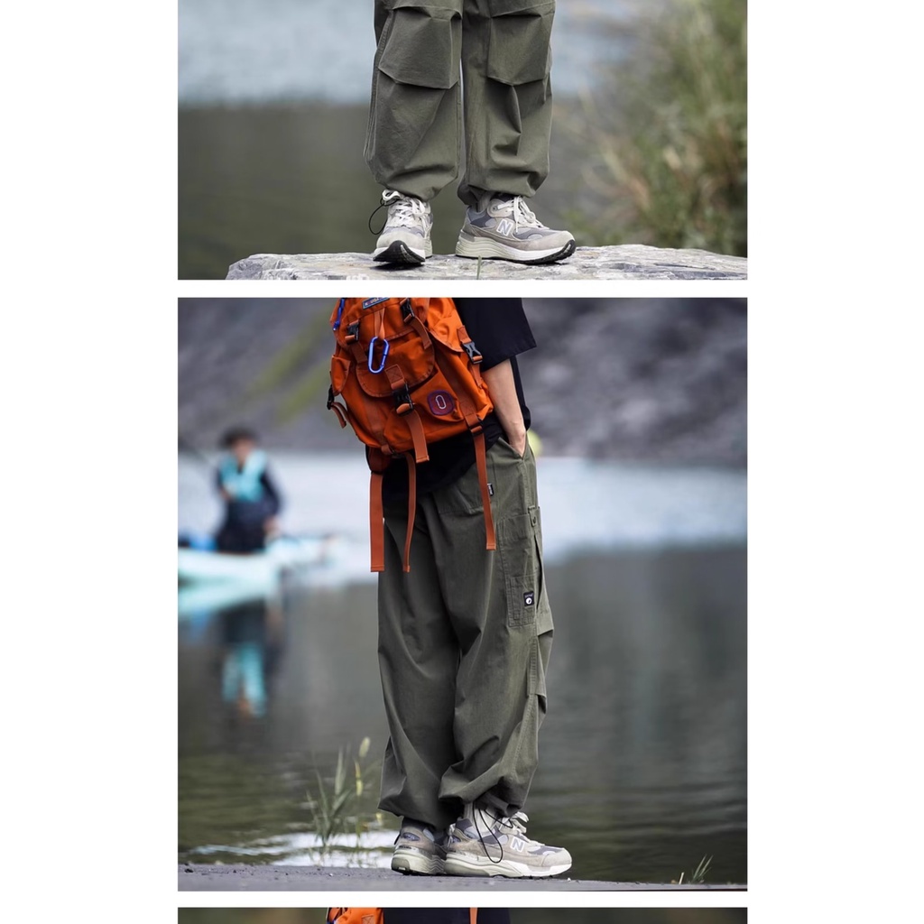 Quần Dài Dáng Rộng Ống Suông Phối Dây Rút Cá Tính Cho Nam