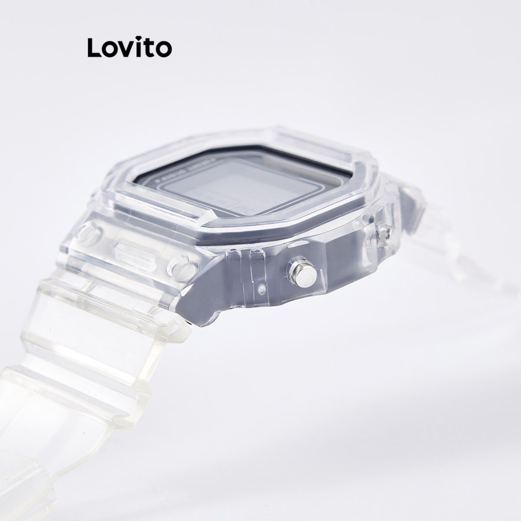Lovito Đồng hồ điện tử Plain Sheer thông thường dành cho nữ L63AD294