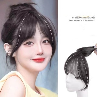 Tóc giả mái thưa, mái giả bằng tóc thật 100% dệt tay tóc mái giả thưa tóc thật hàn quốc - arredamento