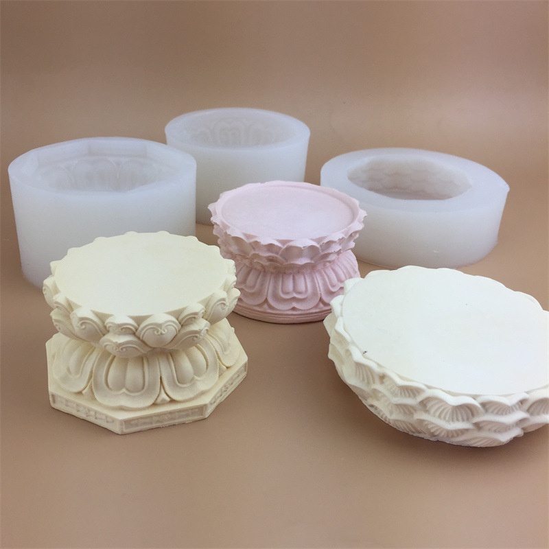 Khuôn silicone Tròn Hình Hoa Sen