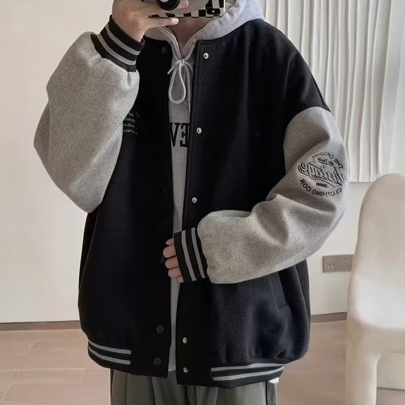 Esea Áo Khoác Bóng Chày Tay Dài Phong Cách Đường Phố Nhật Bản Giản Dị Thời Trang Thường Ngày Mới Dành Cho Nam Và Nữ