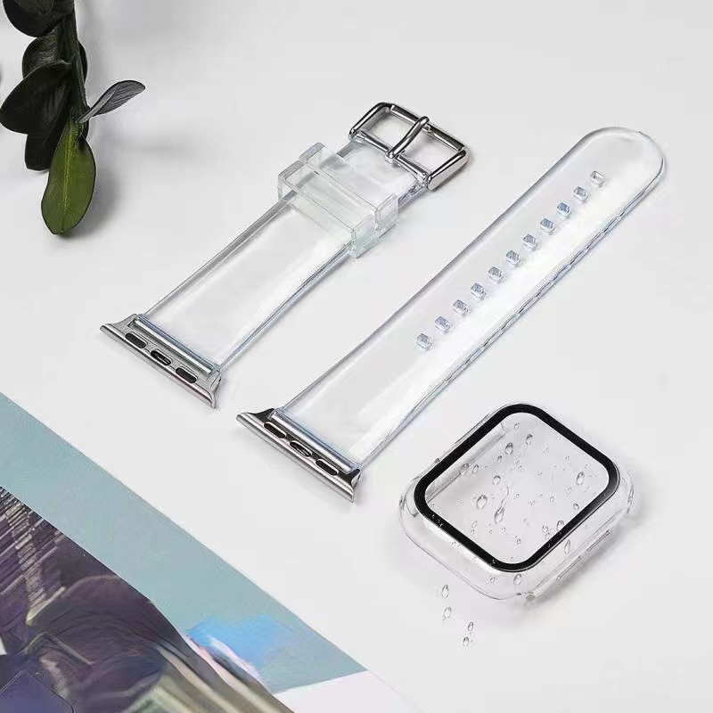 Silicone Dây Đeo Silicon Trong Suốt Cho Đồng Hồ Thông Minh iwatch 6 5 41mm 45mm 38mm 40mm 42mm 44mm 7 6 se 5 4 3