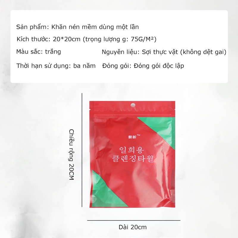 Túi khăn giấy nén Hàn Quốc, dạng viên kẹo dùng 1 lần