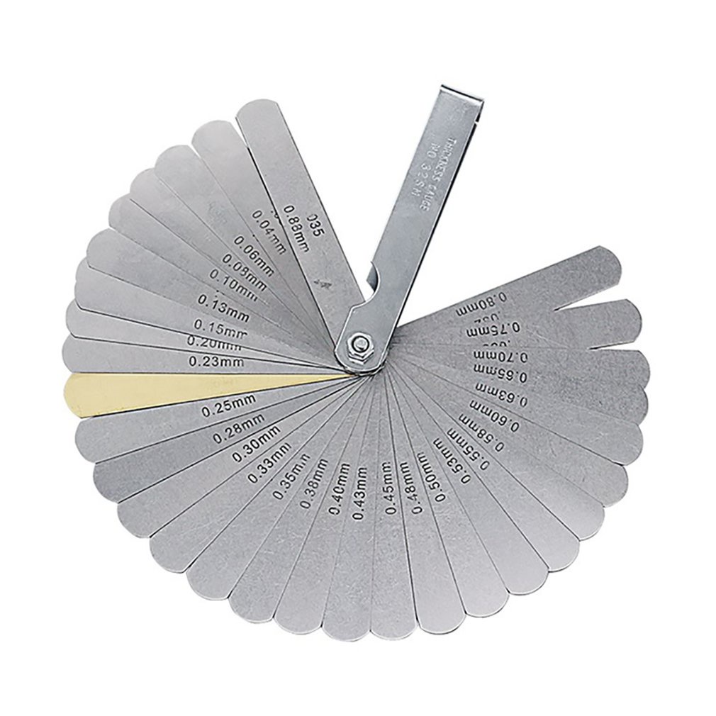 PK 32PCS Blades Universal Thickness Gage Set Metric Guage Stainless Steel Feeler