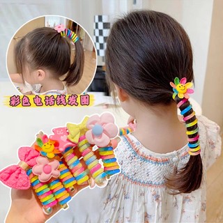 Dây buộc tóc cao su co giãn đính hoa dễ thương cho nữ