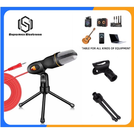 Mic Hát karaoke Cầm Tay Kèm Giá Đỡ Ba Chân Cho Điện Thoại / Máy Tính