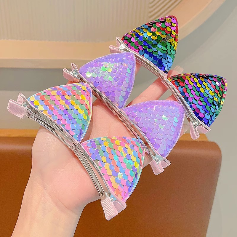 Set 2 Kẹp Tóc Tai Mèo Dễ Thương Cho Bé Gái