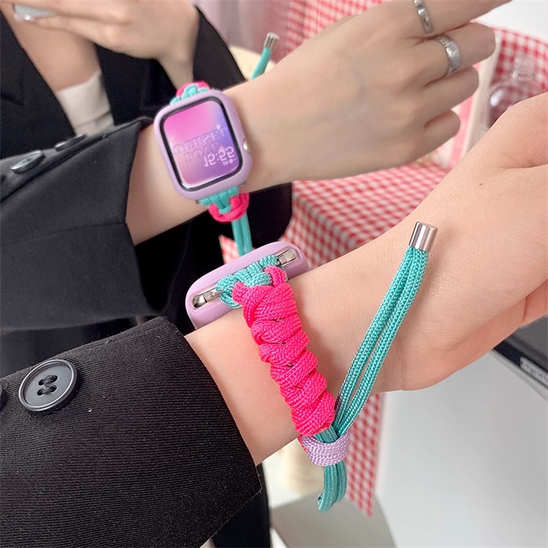 Dây Đeo nylon + Ốp Bảo Vệ Cho Đồng Hồ Thông Minh apple watch ultra 49mm 8 7 45mm 41mm iwatch 6 5 4 se 44mm 42 40mm