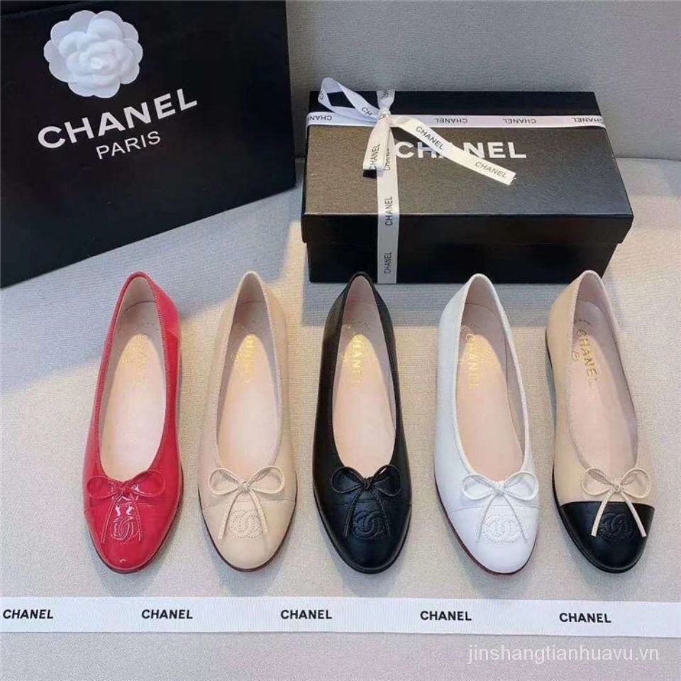 Giày Búp Bê Da Thật Mũi Tròn Thời Trang Mới Năm 2021 Cho Nữ