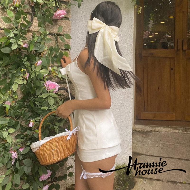 Đầm Hai Dây Thắt Nơ Phong Cách Pháp Ngọt Ngào Dành Cho Nữ