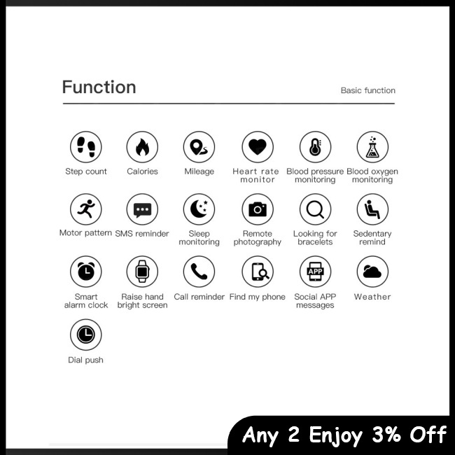 Zevaret d20 ultra Đồng Hồ Thông Minh Siêu Nhẹ Theo Dõi Nhịp Tim Cho Nam Nữ