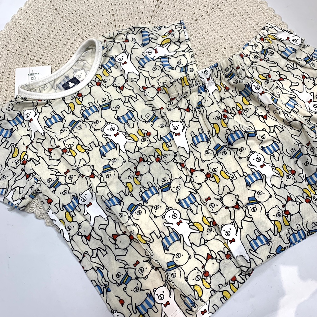 Bộ thun ngắn GAP gấu xám