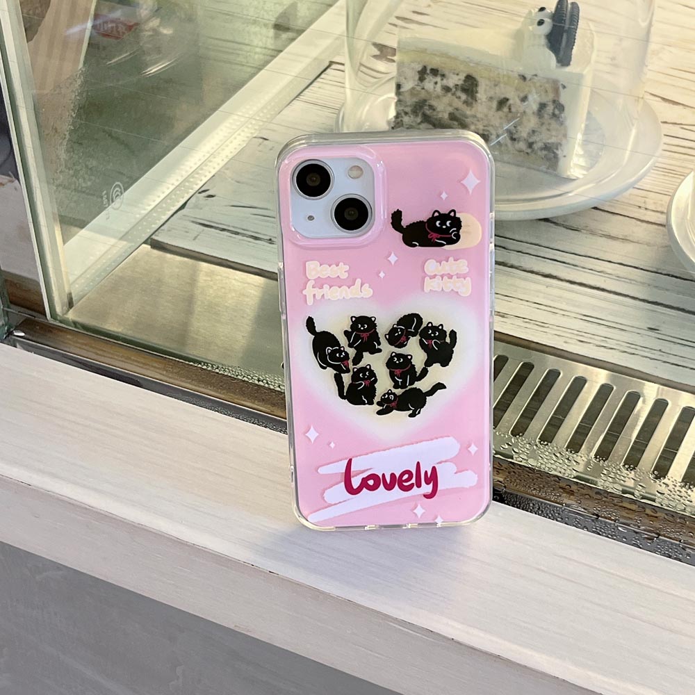 Ốp Điện Thoại Cứng Hình Mèo Đen Cho iphone 11 12 12pro 12promax 13 13pro 13promax 14 14pro 14promax