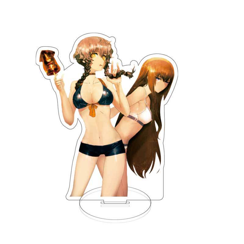 Mô hình Standee Steins Gate Okabe Rintarou Shiina Mayuri Makise Kurisu anime chibi acrylic standee trưng bày trang trí