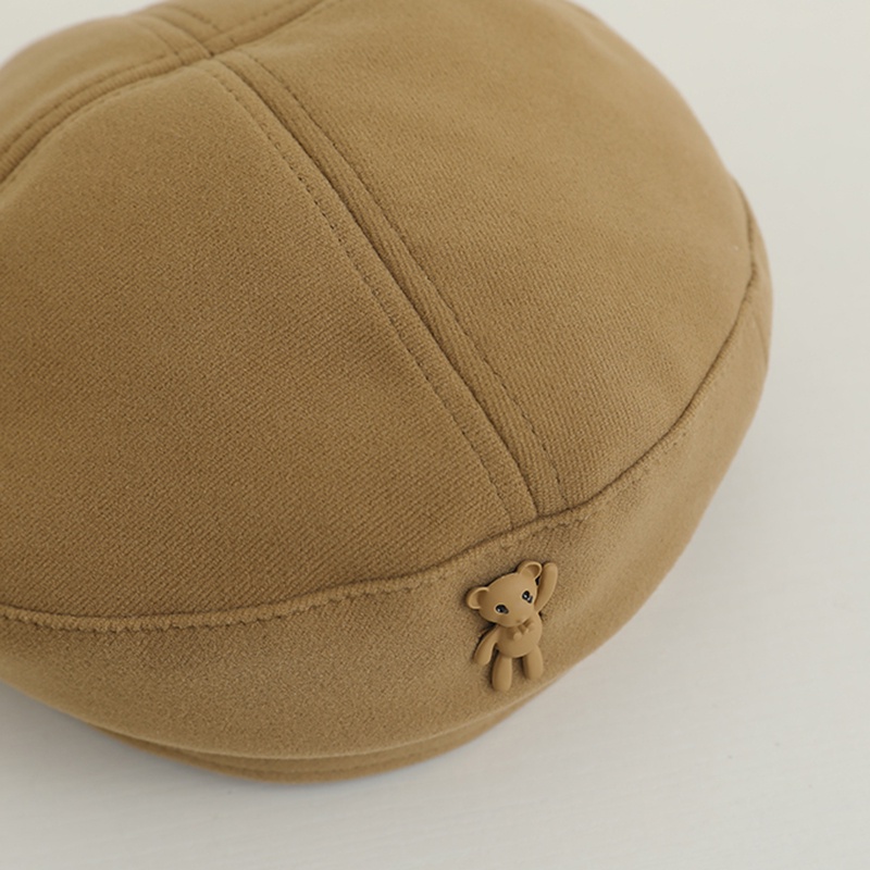 Mũ Len Màu Trơn Kiểu Hàn Quốc Thời Trang Mùa Thu Cho Bé Gái