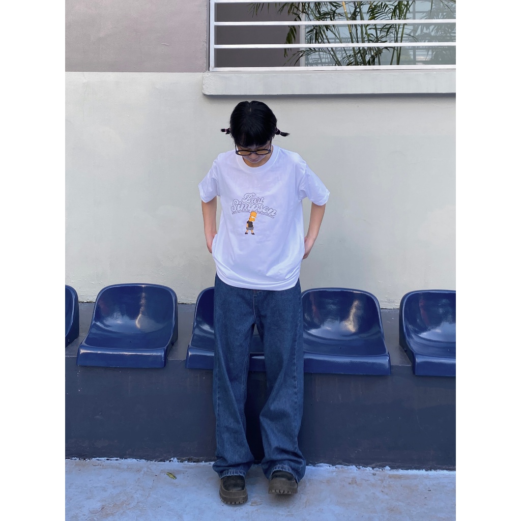 Áo Thun Unisex BOO Dáng Regular In Logo The Simpsons Và Nhân Vật Bart BZL