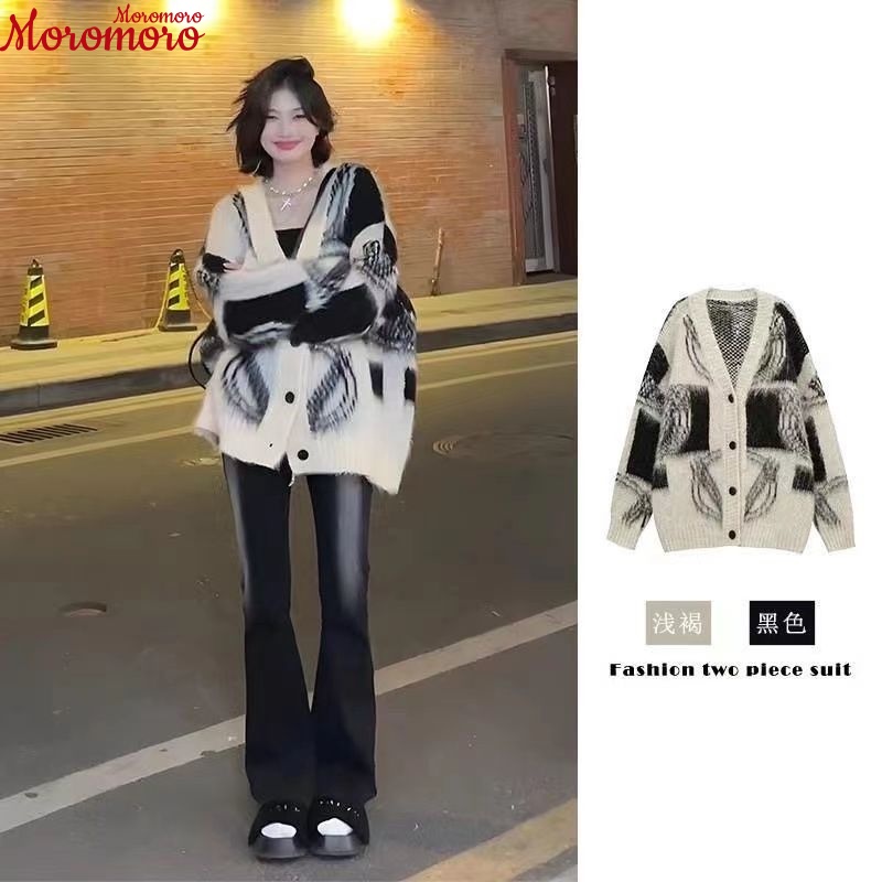 Moromoro Áo Len áo khoác cardigan tráng lệ thanh lịch Fashion phong cách WXF2391EHQ38Z230919