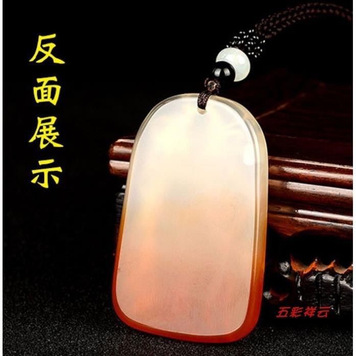 Mặt Dây Chuyền Đá Mã Não Đỏ Bvv carnelian guan gong Cho Nam Và Nữ