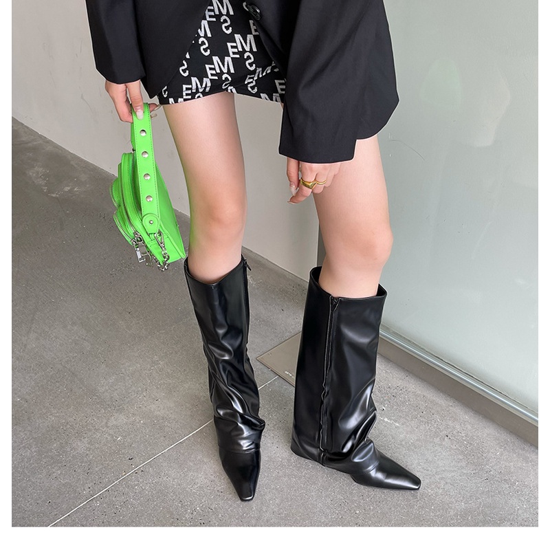 Giày Bốt Cao Gót 7cm Mũi Nhọn Thời Trang Phong Cách Mới 2023