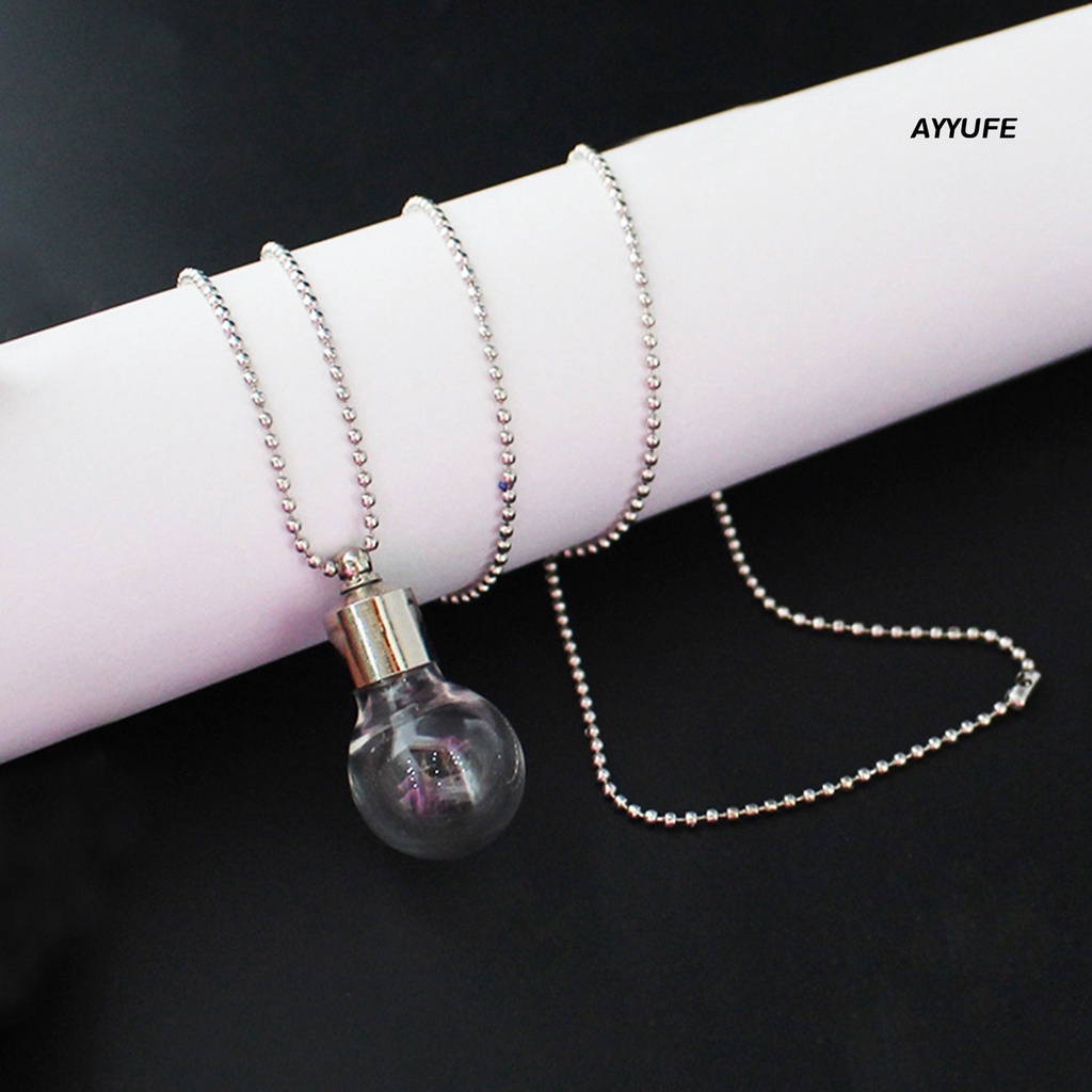 Vòng cổ Mặt Lọ Thủy Tinh Trong Suốt Chống Rò Rỉ Có Thể Đổ Đầy Thời Trang Cho Nam Và Nữ