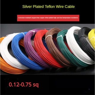 Cuộn dây cáp tín hiệu ptfe teflon mạ bạc 5m chịu nhiệt cao