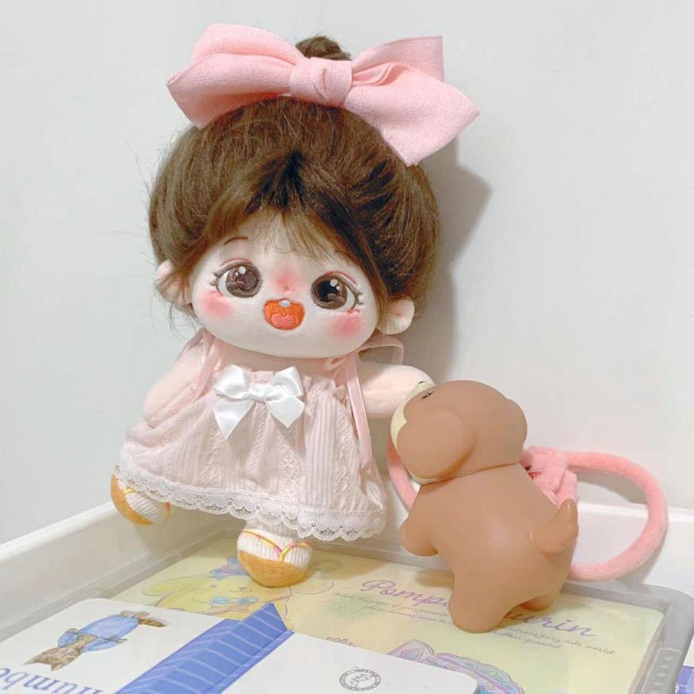 Búp Bê Vải cotton 20cm Tự Làm Đính Nơ Nhiều Màu Dễ Thương