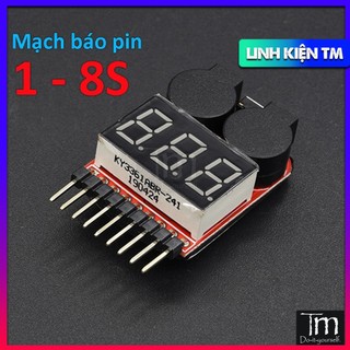 Mạch Đo Pin - Mạch Báo Pin Lithium 1-8S RC