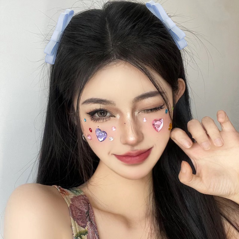 Thời Trang Lược Kẹp Tóc Xoăn Tàng Hình Màu Trơn Đính Nơ Dễ Thương Cho Bé Gái