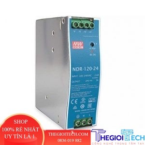 Bộ nguồn meanwell dòng ndr edr gắn din ray 24v 5a 6.5a edr-150-24 ndr-120-24 75-24 240-24 480-24 smps,100% mới mean well