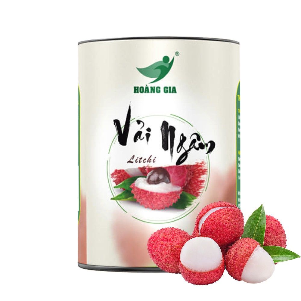 Vải ngâm nước đường Hoàng Gia lon 565G